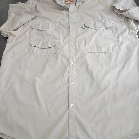 Pella Men's Light Beige Casual Button-Down Shirt 50" Chest - Picture 1 of 6
